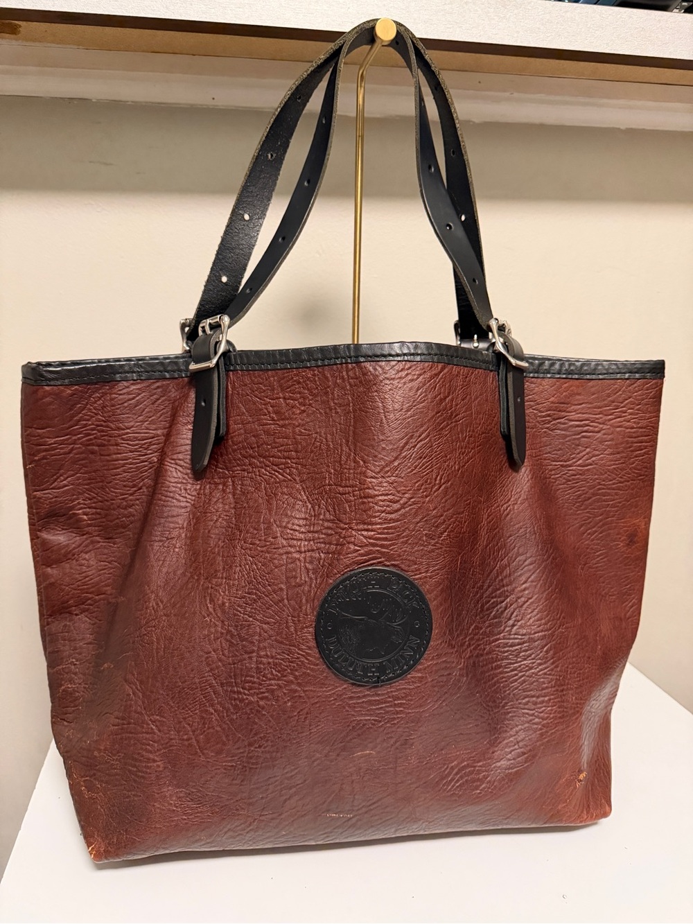 Duluth Pack Bison Leather Market Tote Brown